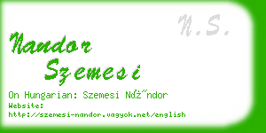 nandor szemesi business card